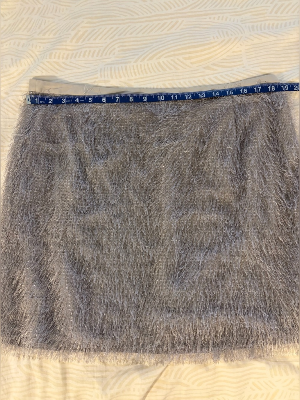 ASOS Gray Fuzzy Mini Skirt